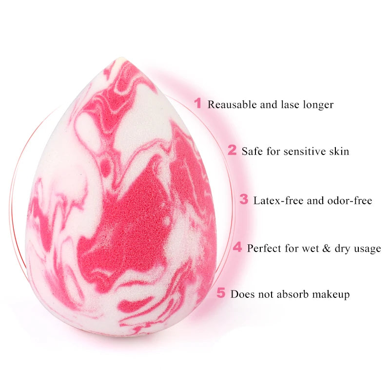 Makeup Blender Cosmetic Puff Makeup Sponges Cushion Foundation Powder Sponge Beauty Tool for Women Girls Make Up Accessories