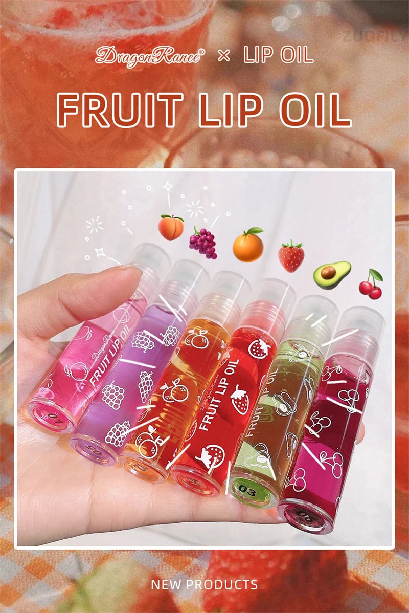 Fresh Fruit Roll-on Lip Balm Lip Makeup Primer Moisturizing Clear Transparent Lipoil Long Lasting Hydrating Lip Gloss Cosmetics