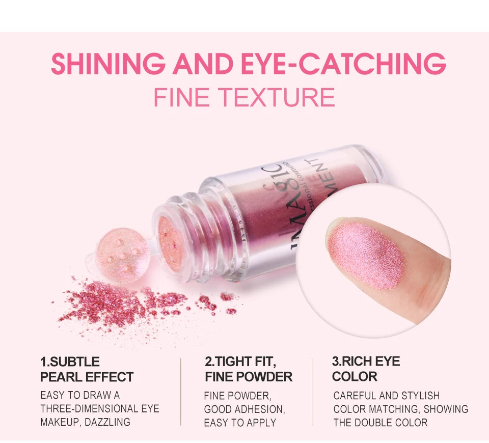 IMAGIC New Arrival Glitter Eyeshadow Metallic Loose Powder Waterproof Shimmer Pigments Colors Eye Shadow Makeup Cosmetics