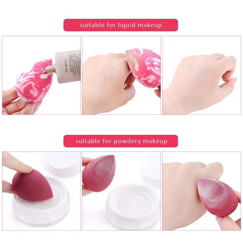 Makeup Blender Cosmetic Puff Makeup Sponges Cushion Foundation Powder Sponge Beauty Tool for Women Girls Make Up Accessories