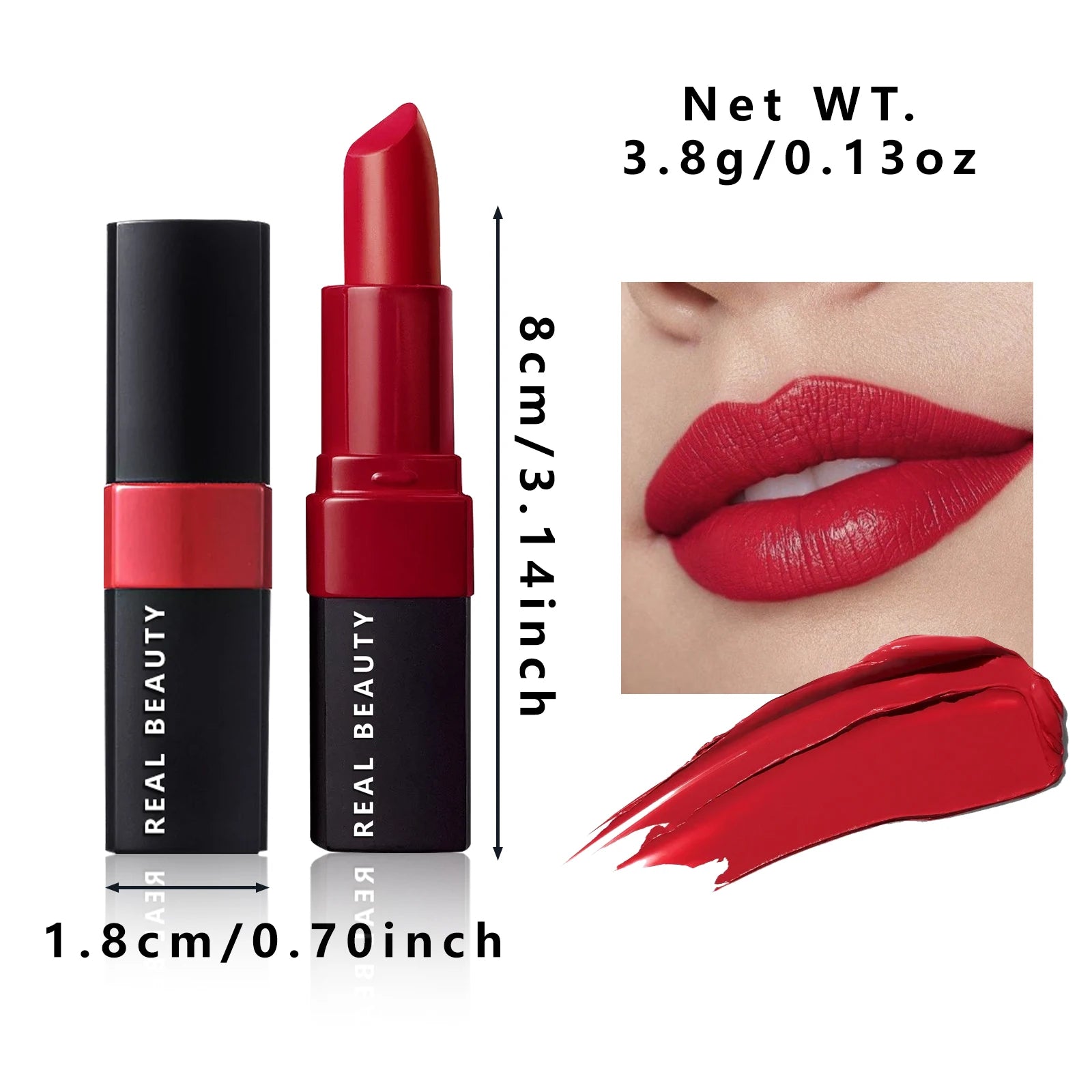 Matte Lipstick, Long Lasting Waterproof Highly Pigmented Lip Color, Creamy Formula For Soft, Nude Velvet Hydrating Lip Gloss