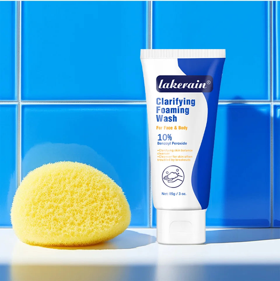 Acne Foaming Wash Deep Cleaning Unclogs Pores Prevents Breakouts for Face & Body Moisturizers Reduces Redness Skin Care