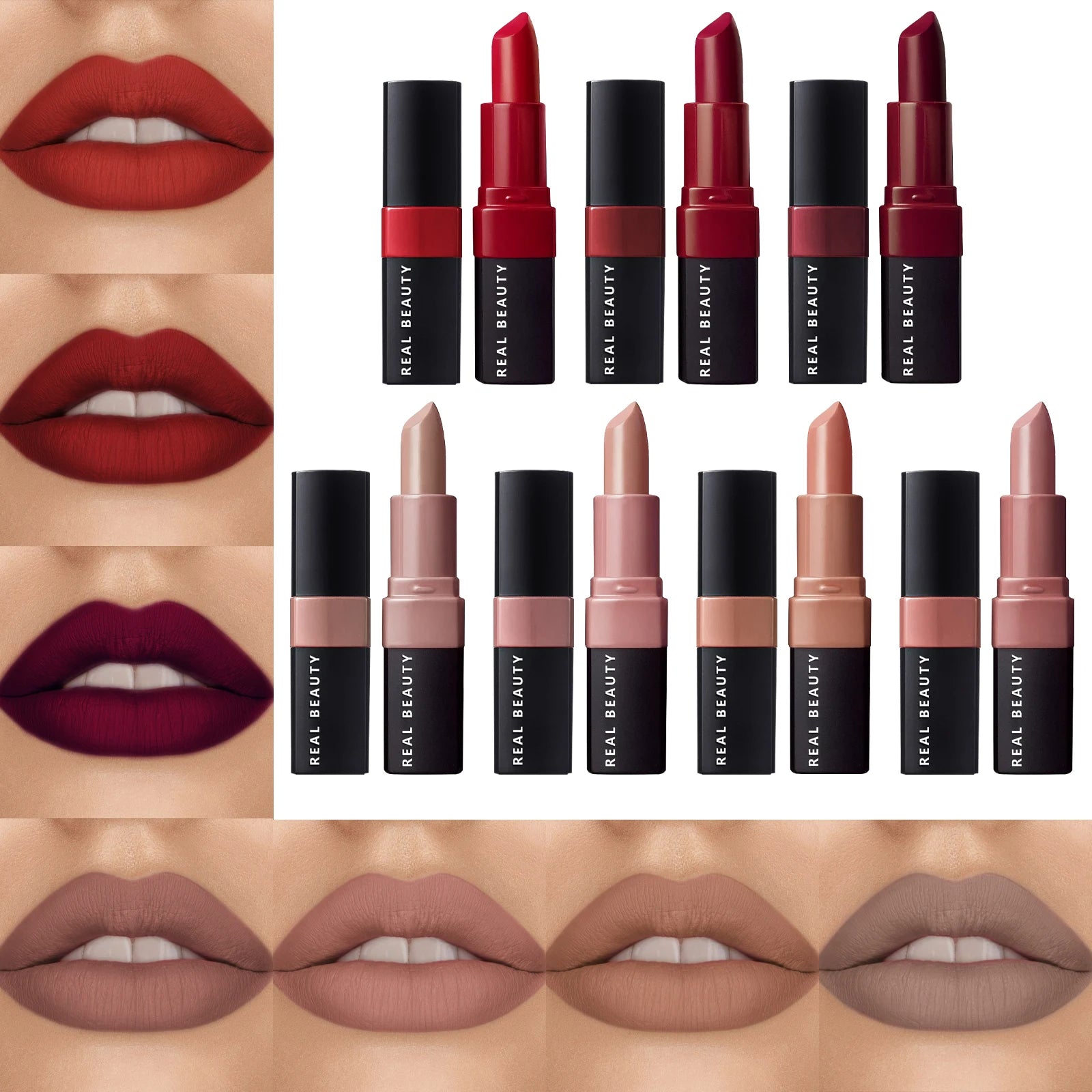 Matte Lipstick, Long Lasting Waterproof Highly Pigmented Lip Color, Creamy Formula For Soft, Nude Velvet Hydrating Lip Gloss