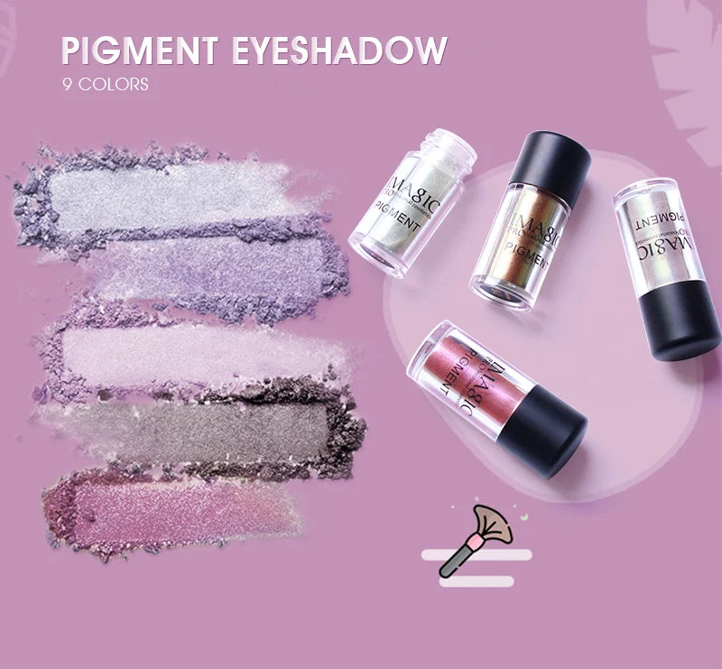 IMAGIC New Arrival Glitter Eyeshadow Metallic Loose Powder Waterproof Shimmer Pigments Colors Eye Shadow Makeup Cosmetics