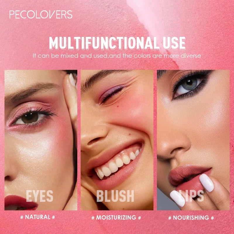 Four-color Push-pull Blush Cream To Enhance Color, Waterproof and Sweat-proof, Natural Rosy, Beautiful Blush, Facial Cosmetics