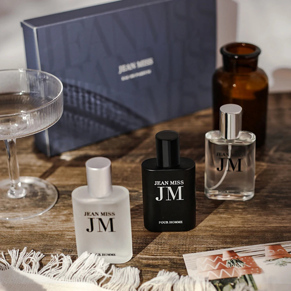 Long Lasting Woody Floral Perfume Gift Set for Men, Fascination Man Eau de Cologne Fragrance, Original, 90 ml, 3 Pieces