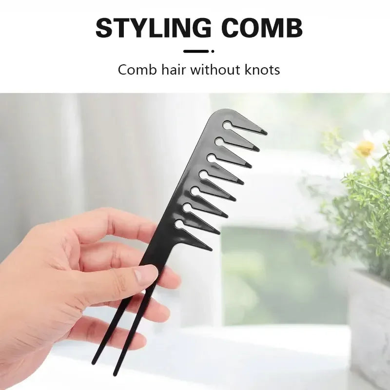 New Barber Hairdressing Combs Multifunction Hair Detangler Comb Anti-static Haircare Hairstyling Tool Set Stylist Accessories