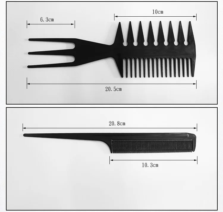 Multifunction 10pcs Barber Hairdressing Combs Hair Detangler Comb Anti-static Haircare Hairstyling Set Stylist Accessories Tools