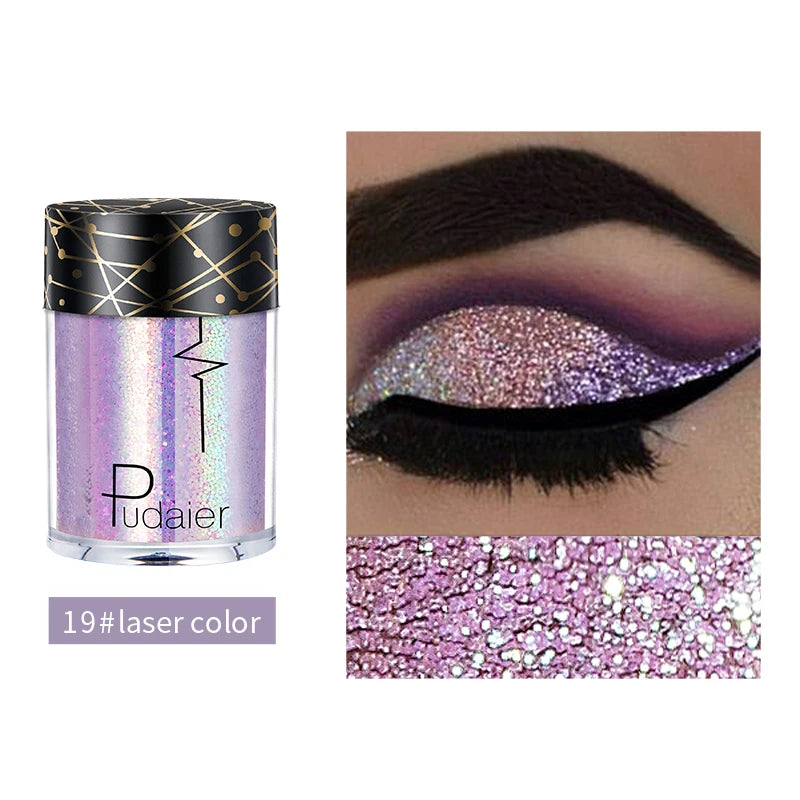 1 pcs Pudaier monochrome eyeshadow,Glitter eyeshadow - perfect for party, stage makeup, everyday