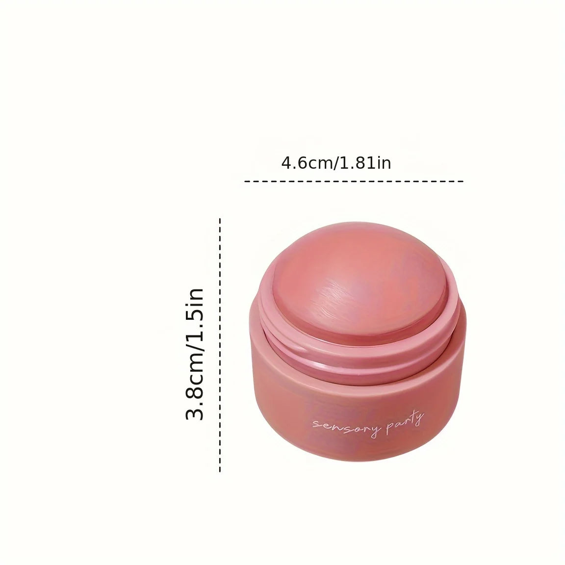 Cream blush ball,High-Pigment Formula,Semi-Matte & Powder Finish,Blendable Color blush Highlight stick for Eyes,Lips&Cheeks