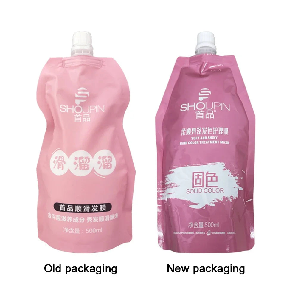 500ml Hair Repair Moisturizing Hair Mask Keratin Hydrating Brightening Hair Essence Hair Dry Short-tempered Repair Film HairCare