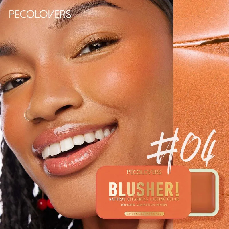 Four-color Push-pull Blush Cream To Enhance Color, Waterproof and Sweat-proof, Natural Rosy, Beautiful Blush, Facial Cosmetics