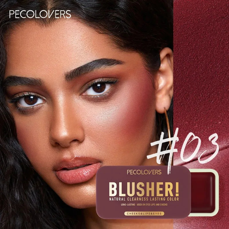 Four-color Push-pull Blush Cream To Enhance Color, Waterproof and Sweat-proof, Natural Rosy, Beautiful Blush, Facial Cosmetics