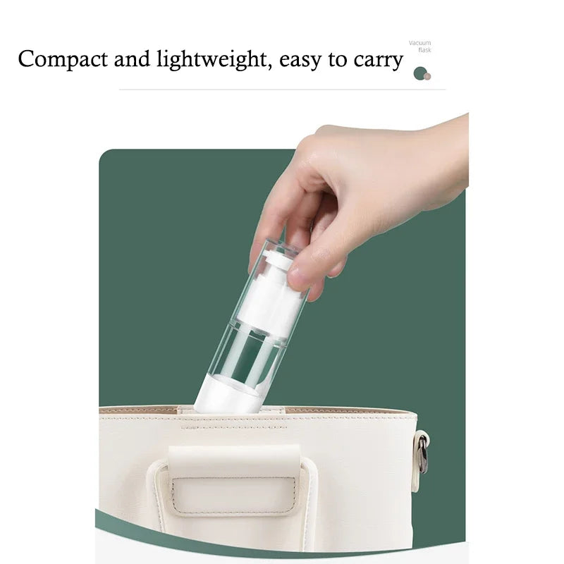15-100ML Portable Vacuum Press Type Spray Bottle Refillable Makeup Cosmetics for Cream Gel Moisturizers Liquid Lotion Bottles