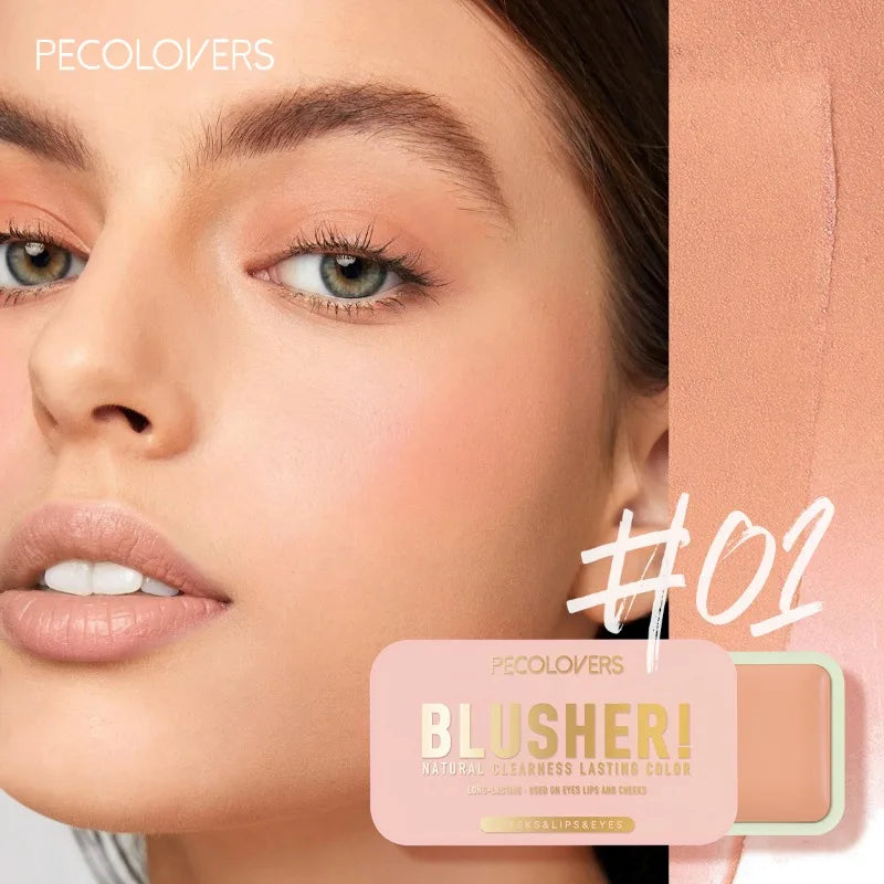 Four-color Push-pull Blush Cream To Enhance Color, Waterproof and Sweat-proof, Natural Rosy, Beautiful Blush, Facial Cosmetics