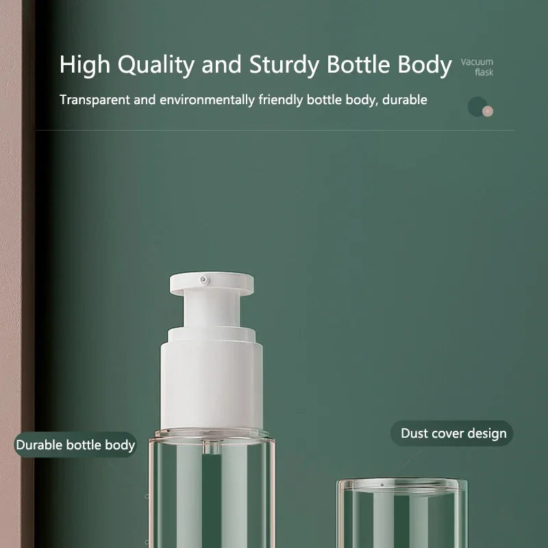 15-100ML Portable Vacuum Press Type Spray Bottle Refillable Makeup Cosmetics for Cream Gel Moisturizers Liquid Lotion Bottles