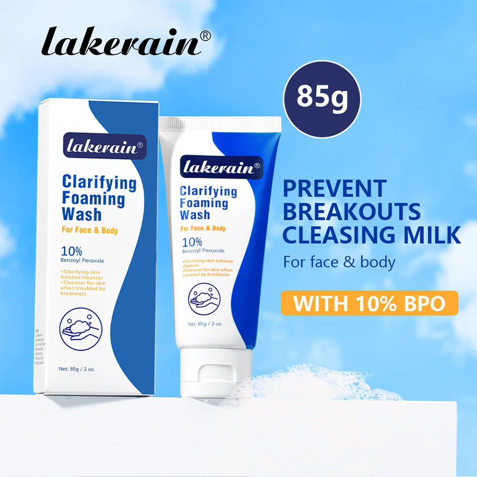 Acne Foaming Wash Deep Cleaning Unclogs Pores Prevents Breakouts for Face & Body Moisturizers Reduces Redness Skin Care