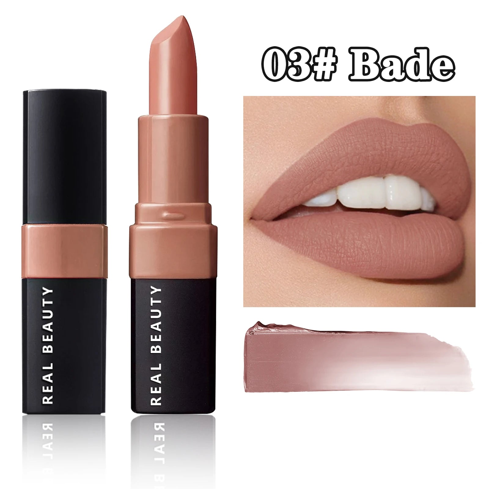 Matte Lipstick, Long Lasting Waterproof Highly Pigmented Lip Color, Creamy Formula For Soft, Nude Velvet Hydrating Lip Gloss