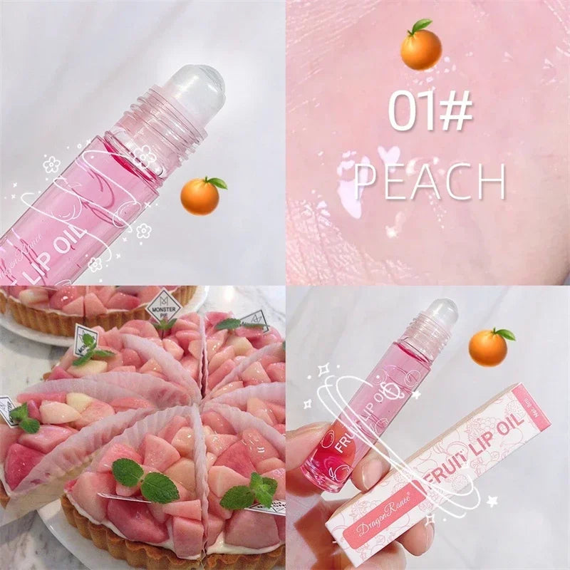 Fresh Fruit Roll-on Lip Balm Lip Makeup Primer Moisturizing Clear Transparent Lipoil Long Lasting Hydrating Lip Gloss Cosmetics