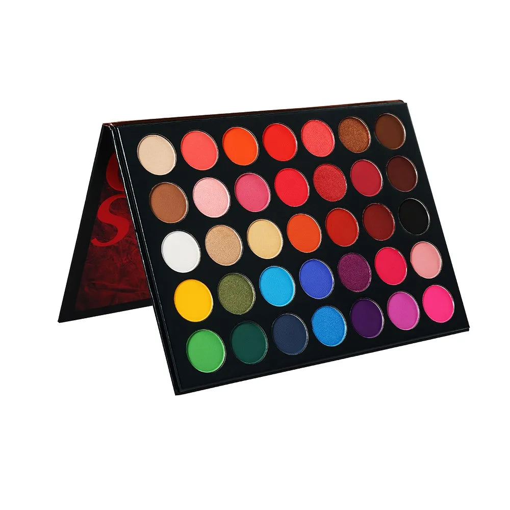 BEAUTY GLAZED Palette Eyeshadow 35 Colors Matte / Shimmer Natural Smokey  Glitter Eyeshadow  Make Up