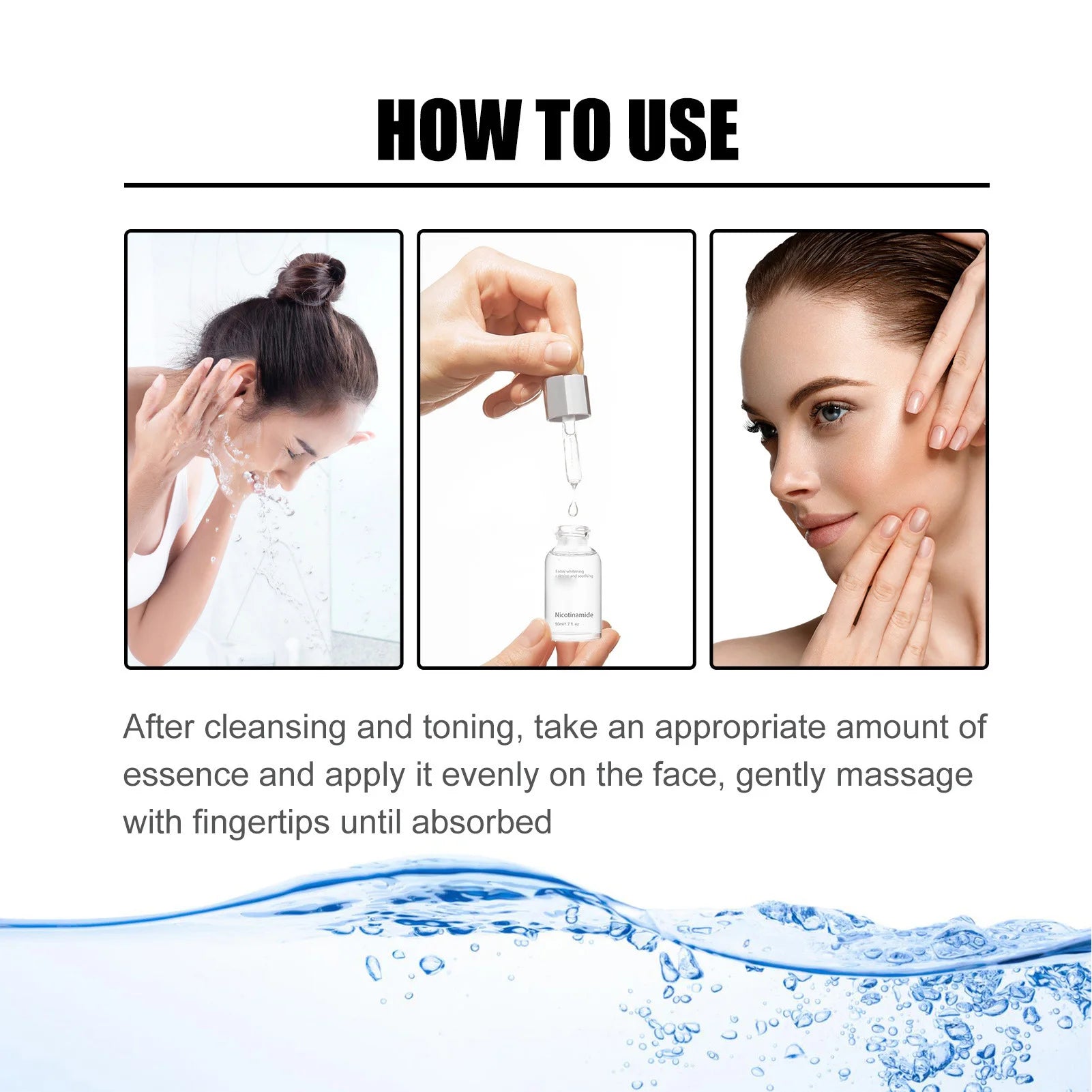 Facial Niacinamide Serum for Face Spots Removal Minimizing Pores Nicotinamide Brightening Serums 50ml