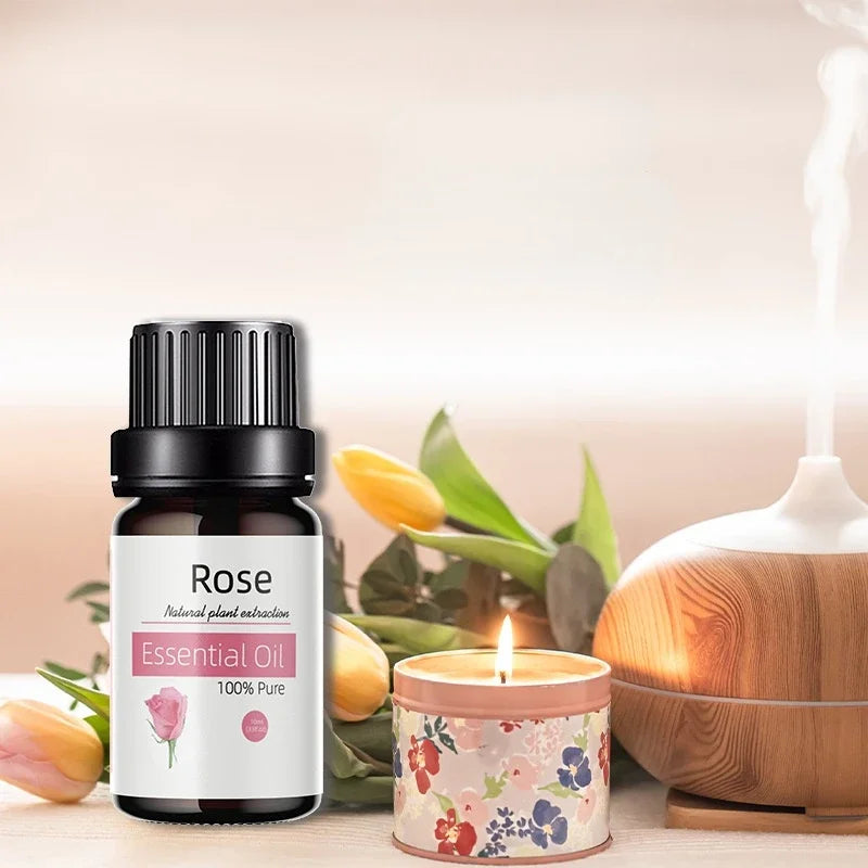 10ML Scented Candle Essential Oil Tea Tree Rose Lavender Frankincense Sandalwood Essential Fragrance Oil for Candle Making
