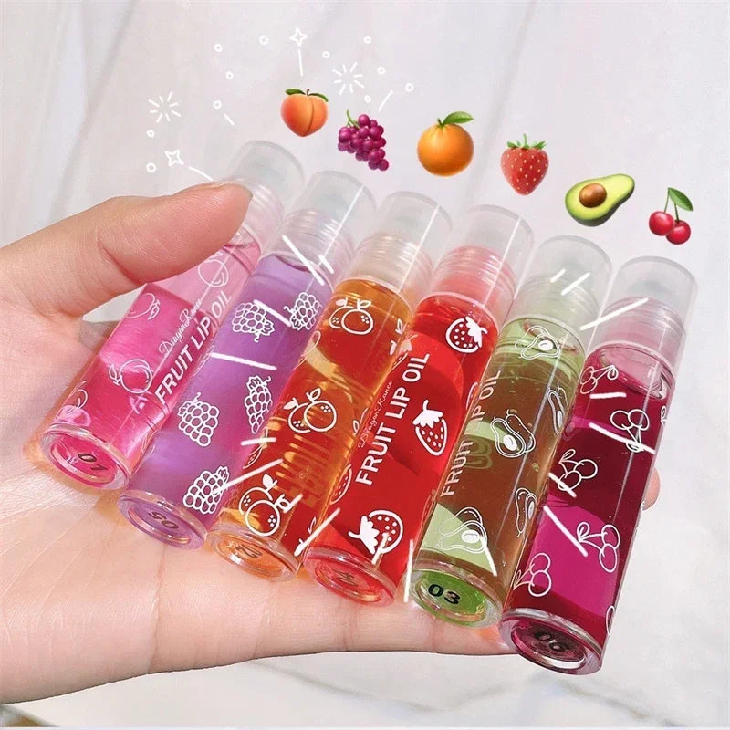 Fresh Fruit Roll-on Lip Balm Lip Makeup Primer Moisturizing Clear Transparent Lipoil Long Lasting Hydrating Lip Gloss Cosmetics