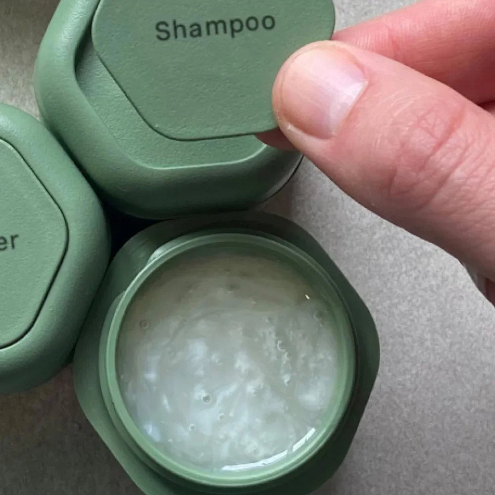 3 Pcs Travel Containers Haircare Set Magnetic Travel Capsules For Shampoo, Conditioner, Hair Styling Product Travel Tools
