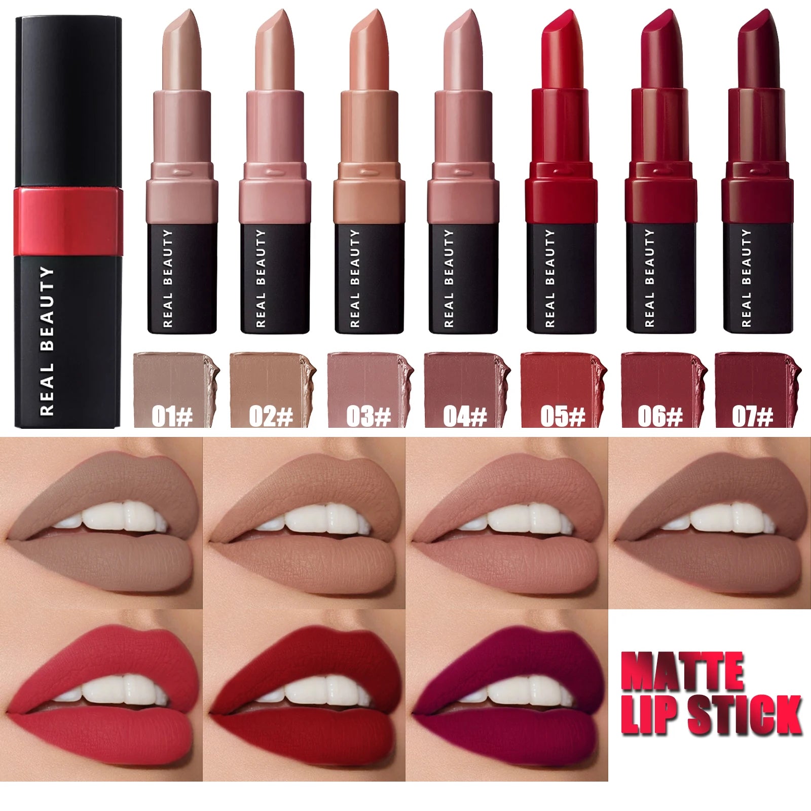 Matte Lipstick, Long Lasting Waterproof Highly Pigmented Lip Color, Creamy Formula For Soft, Nude Velvet Hydrating Lip Gloss