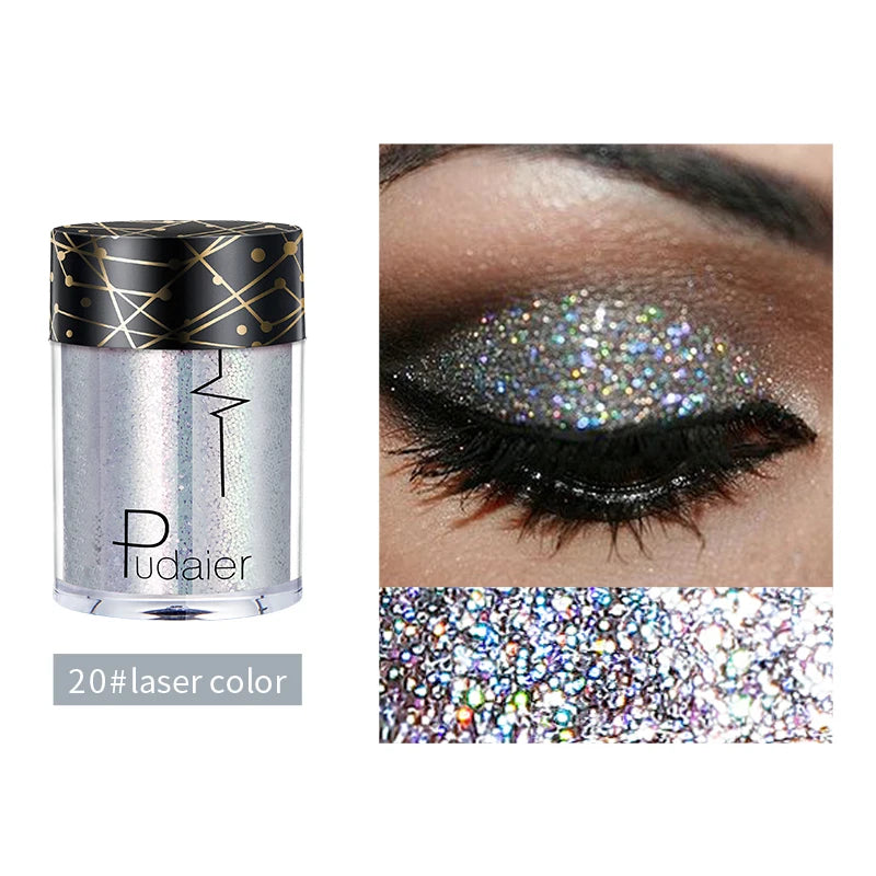 1 pcs Pudaier monochrome eyeshadow,Glitter eyeshadow - perfect for party, stage makeup, everyday