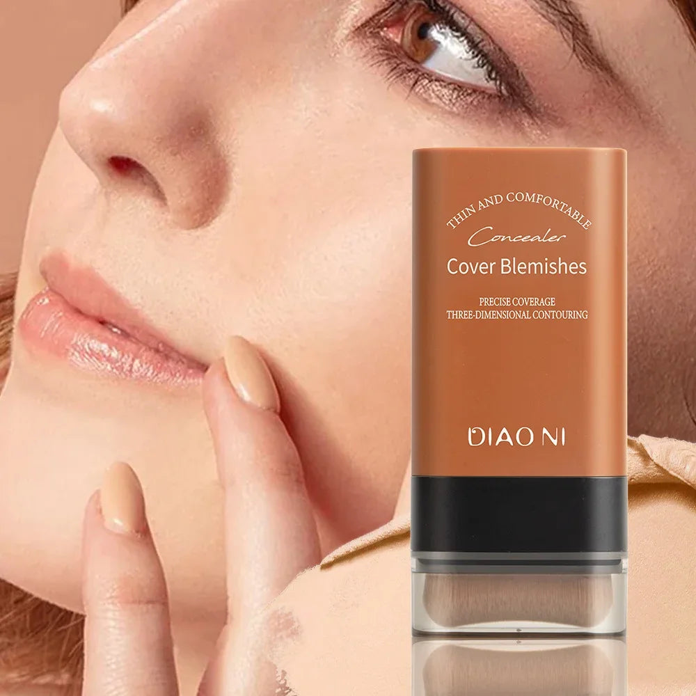Eraser Foundation Stick,Velvet Moist Light Concealer Liquid Foundation Long-lasting Flawless Makeup Face Beauty Makeup Cosmetics