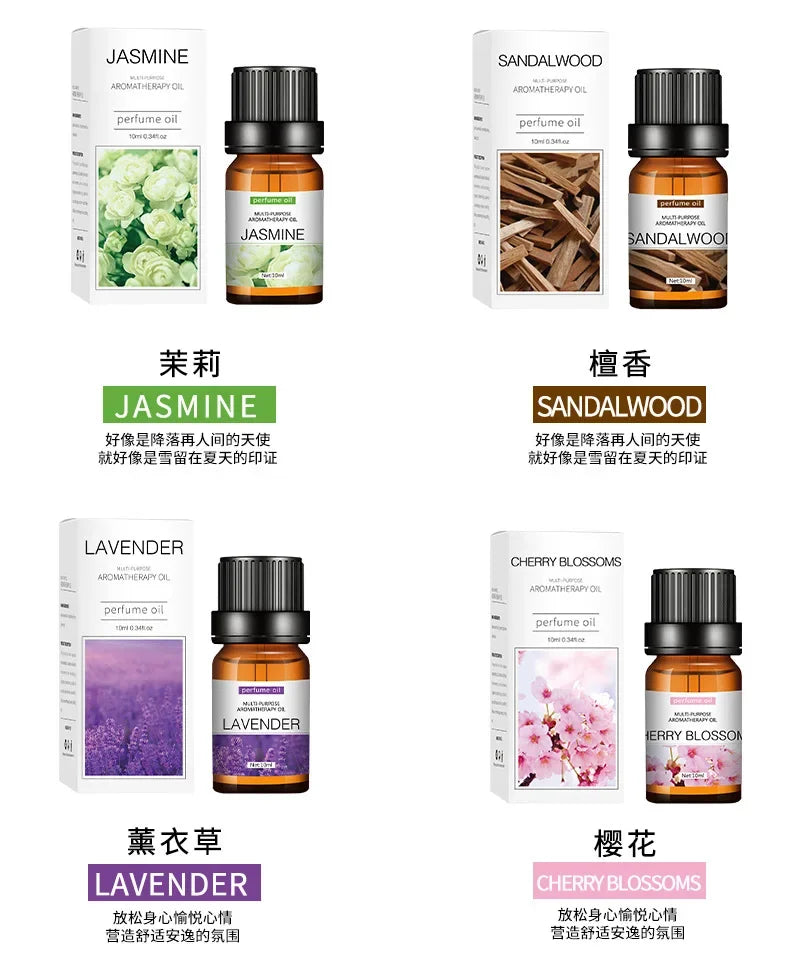 10ML Scented Candle Essential Oil Tea Tree Rose Lavender Frankincense Sandalwood Essential Fragrance Oil for Candle Making
