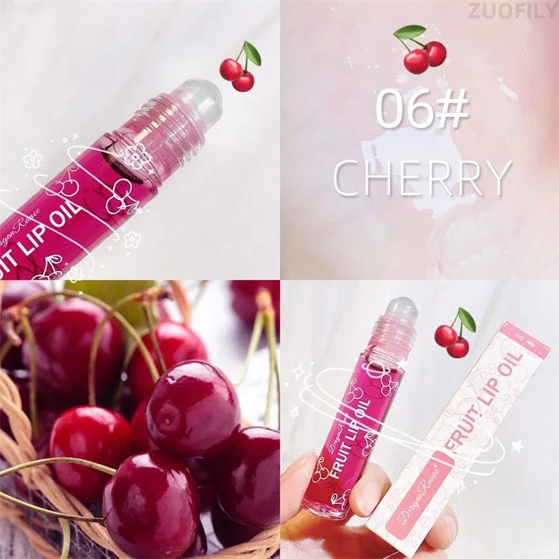 Fresh Fruit Roll-on Lip Balm Lip Makeup Primer Moisturizing Clear Transparent Lipoil Long Lasting Hydrating Lip Gloss Cosmetics