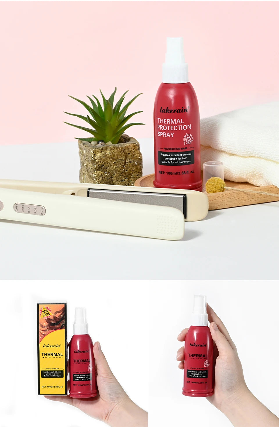 New Heat Protectant Spray Thermal and UV Protection Serum for Damage Hair Moisturizing Treatment Repair Conditioner 100ml