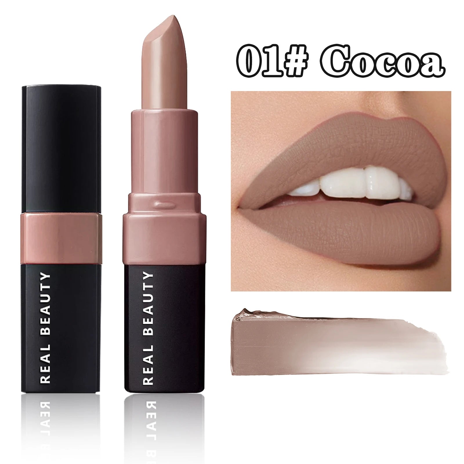 Matte Lipstick, Long Lasting Waterproof Highly Pigmented Lip Color, Creamy Formula For Soft, Nude Velvet Hydrating Lip Gloss